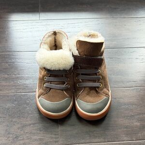 See Kai Run Brown Kids Boots with Faux Fur/Shearling on the inside